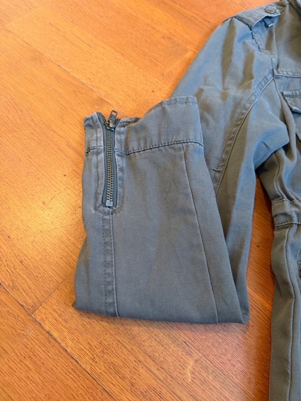 American Rag Small Olive-Grey Utility Shirt Jacket - Picture 6 of 11